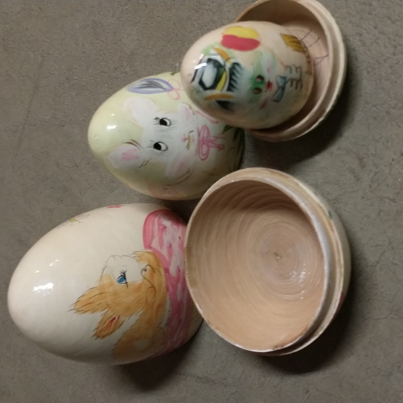 Hand Painted Nesting Eggs for a child' toy or Easter decorations - Picture 11 of 12